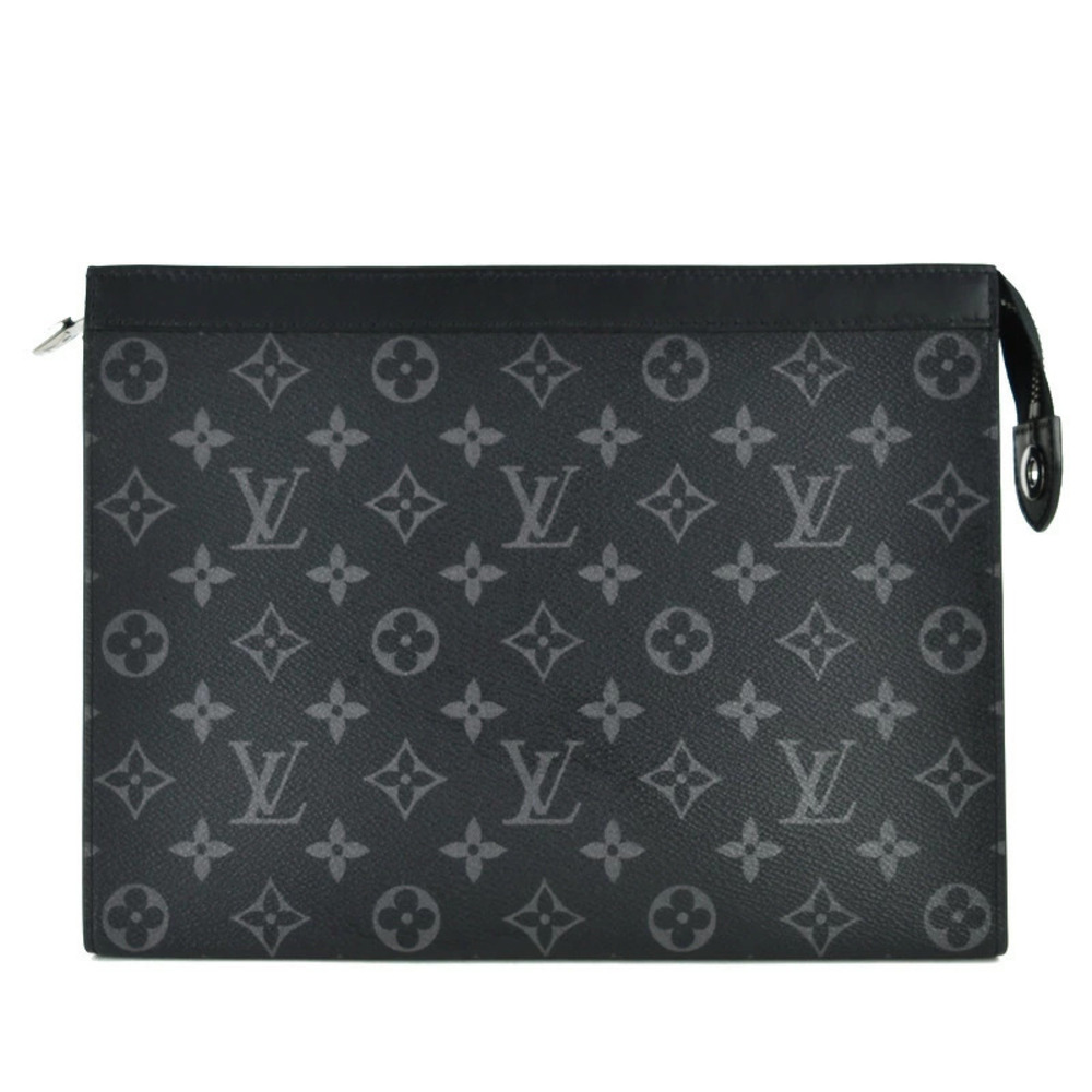 Louis Vuitton Monogram Eclipse Black Pochette Voyage Bag Clutch Travel Black